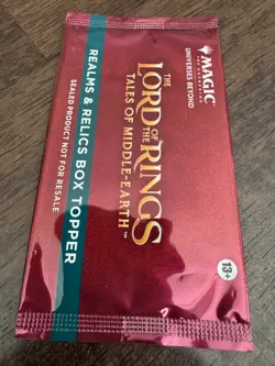 Magic the Gathering MTG LOTR Lord of the Rings Realms & Relics Box Topper Sealed - Image 1