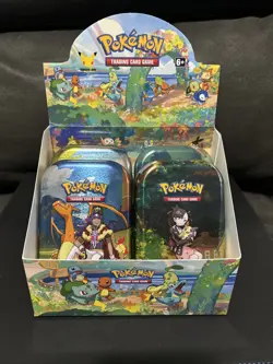 Pokemon Various Small Tins With Store Display Box - Image 1