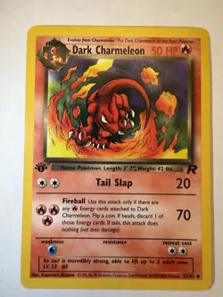 Pokemon TCG Dark Charmeleon Team Rocket 1st Edition Uncommon 32/82 50 HP - Image 1