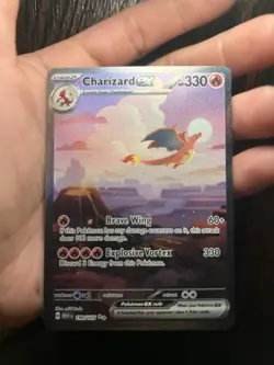 Pokemon TCG Charizard EX 199/165 Scarlet & Violet 151 Special Illustration Rare - Image 1