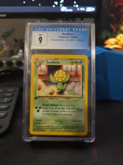 Pokemon CGC 9 1ST EDITION SUNFLORA 50/111 NEO GENESIS SET NON HOLO - MINT - Image 1