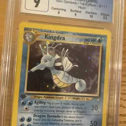 Pokemon Kingdra Neo Genesis 1st Edition Holo Rare #8 CGC 9 Mint with sub grades - Image 5