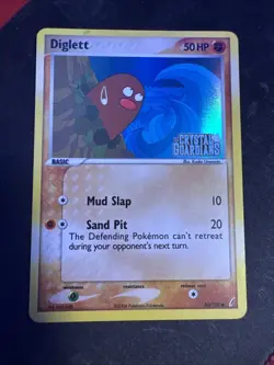 Diglett 50/100 EX Crystal Guardians Stamped Reverse Holo Pokemon TCG Card LP - Image 1