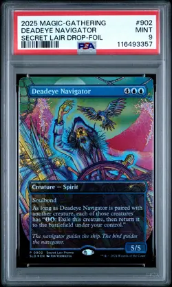 2025 MTG SECRET LAIR DROP OUR BOSS IS ON VACATION-FOIL DEADEYE NAVIGATOR PSA 9 - Image 1
