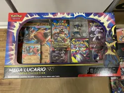 Pokemon TCG Mega Lucario ex Premium Figure Collection Box NEW/Factory Sealed - Image 1