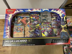 Pokemon TCG Mega Lucario ex Premium Figure Collection Box NEW/Factory Sealed - Image 1