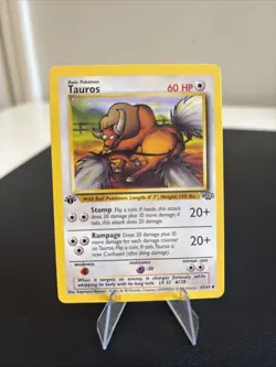 1999 Pokemon Jungle 1st Edition Tauros #47/64 - Image 1