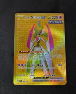 Pokemon TCG Iron Valiant ex 261/182 SV04 Paradox Rift Hyper Rare Holo Eng - Image 1