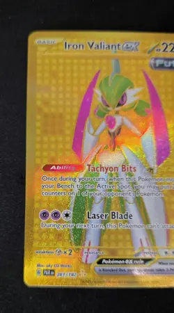 Pokemon TCG Iron Valiant ex 261/182 SV04 Paradox Rift Hyper Rare Holo Eng - Image 4