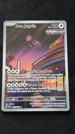 Pokemon TCG Iron Jugulis 216/182 SV04: Paradox Rift Illustration Rare Holo Eng - Image 1