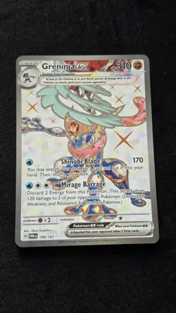 Pokemon TCG Greninja ex 198/167 Twilight Masquerade Ultra Rare Full Art Holo Eng - Image 1