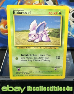 GERMAN Nidoran 55/102 Pokemon TCG WOTC 1999 Base Set MINT FREE SHIPPING - Image 1