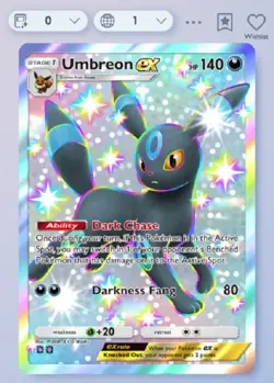 Pokemon TCG Pocket - Umbreon EX Shiny ⭐⭐ Fantastical Parade - English - Image 1