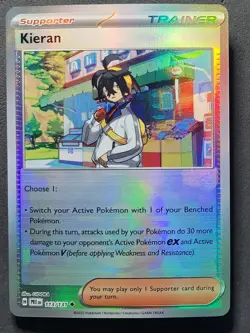 Kieran 113/131 Poke Ball Pattern Prismatic Evolutions Pokemon TCG - Image 1