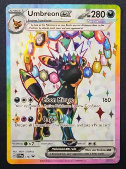 Umbreon EX SVP 176 Prismatic Evolutions Black Star Promo Pokemon Card Near Mint - Image 1