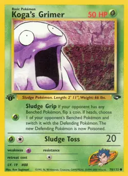 Pokemon Koga's Grimer (78/132) Gym Challenge 1ED LP - Image 1