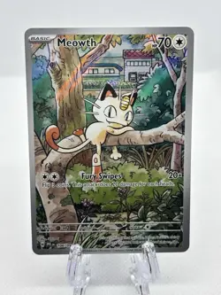 Pokemon Cards Meowth 106/094 Phantasmal Flames Illustration Rare NM - Image 1