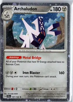 Pokemon Archaludon SV07: Stellar Crown PROMO (C) #107/142 - Image 1