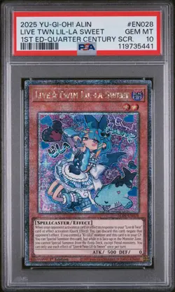 2025 YU-GI-OH! ALIN-ALLIANCE INSIGHT #EN028 LIVE TWIN LIL-LA SWEET PSA 10 - Image 1