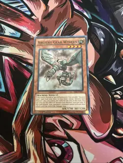 Yugioh Ancient Gear Wyvern SR03-EN003 1st Super Rare (NM) - Image 1