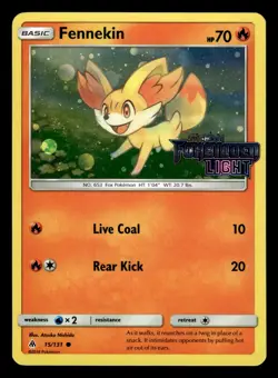 Fennekin 15/131 Holo Rare Forbidden Light Stamped Promo Pokemon Card - Image 1