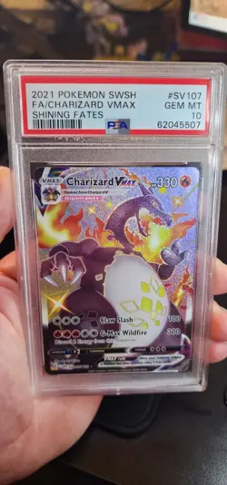 2021 Pokemon SWSH Shining Fates #SV107 Charizard Vmax FA PSA 10 GEM MINT - Image 1