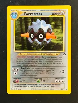 Forretress 21/75 Neo Discovery Non Holo Rare Vintage Pokemon Card - Image 1