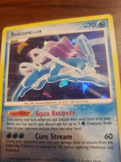 Suicune - 19/132 - Pokemon Secret Wonders Holo Card Cracked Ice Holo - Image 2