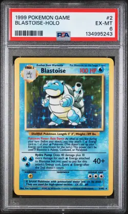 Blastoise Shadowless Base Set Holo Pokemon Card WOTC EX - Mint PSA 6 - Image 1