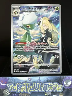 Pokemon Card Cynthias Roserade 184/182 Destined Rivals Illustration Near Mint - Image 1