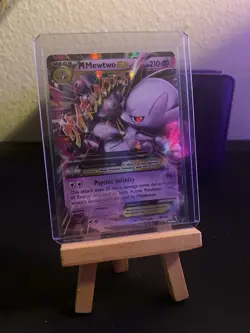 Pokemon M Mega Mewtwo EX Ultra Rare Holo TCG Card 64/162 - Image 1