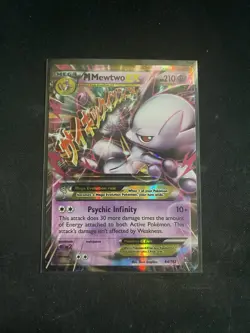 Pokemon M Mega Mewtwo EX Ultra Rare Holo TCG Card 64/162 - Image 2