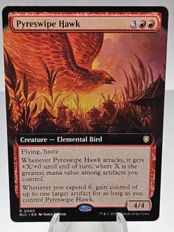 [1x] Pyreswipe Hawk - Extended Art Near Mint, English Bloomburrow Commander MTG - Image 1