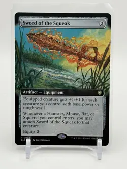 MTG Bloomburrow - Sword of the Squeak Extended Art - Image 1