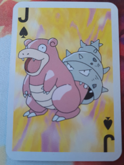 Pokemon Slowbro Jack of Spades 1999 Mini Red Deck Playing Cards 2.5x1.75in NM x1 - Image 1