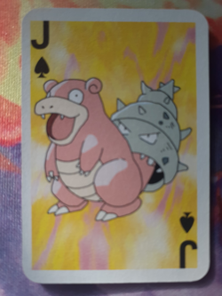 Pokemon Slowbro Jack of Spades 1999 Mini Red Deck Playing Cards 2.5x1.75in NM x1 - Image 3