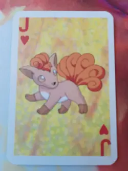 Pokemon Vulpix Jack of Hearts 1999 Mini Deck Playing Cards 2.5x1.75in NM - Image 1