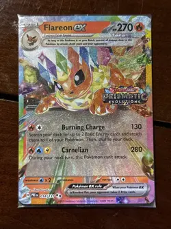 Pokemon Prismatic Evolutions Flareon Stamped Sealed 014/131 Holo Rare Promo - Image 1