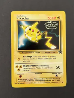 Pokemon TCG Pikachu 4/12 Kids WB Promo Regular Basic Stage 50 HP - Image 1