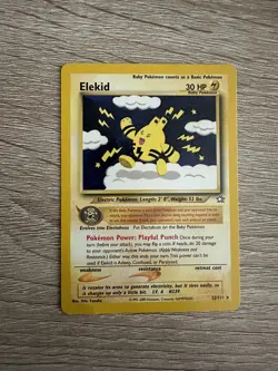 Pokemon Cards Elekid Neo Genesis Rare With Bonus Gift - Image 1