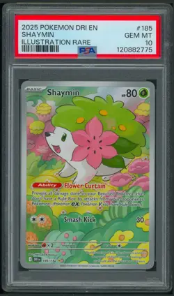 Pokemon SV Destined Rivals Shaymin Illustration Rare Full Art 185/182 PSA 10 - Image 1