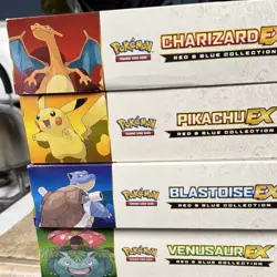 Pokemon TCG: Red & Blue Collection Complete Set 4 Boxes - Sealed (description) - Image 2