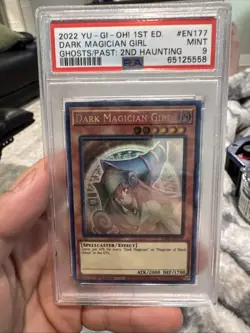 Yugioh Ghosts from Past 2 Ghost Rare DARK MAGICIAN GIRL GFP2-EN177 PSA 9 Mint! - Image 1