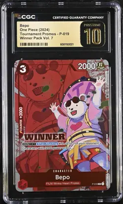 Bepo | P-019 | One Piece | Winner Pack Promo Vol.7 | Graded | CGC Pristine 10 - Image 1