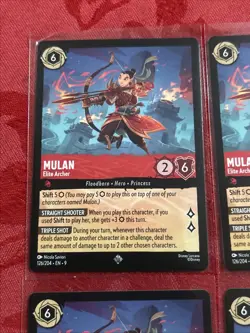 4x Disney Lorcana - Fabled - Mulan - Elite Archer - 126/204 x4 - Image 3