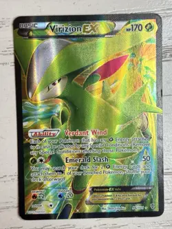 Pokemon TCG Virizion-EX Plasma Blast Holo Card Full Art Ultra Rare 96/101 - Image 1