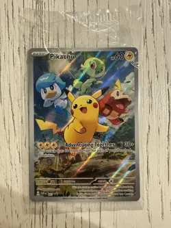 Pikachu Promo #027 Scarlet & Violet Black Star Promo NM Pokemon Card🔥 - Image 1