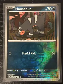 Pokemon TCG Prismatic Evolutions Houndour Master Ball Holo Card 062/131 NM Rare - Image 1