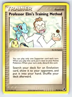 Professor Elm's Training Method 79/101 EX Dragon Frontiers Pokemon Card - Nm/Vlp - Image 1