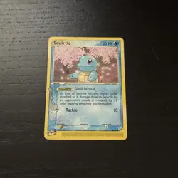 Pokemon TCG Squirtle Card Team Magma vs Team Aqua #46/95 Damaged Condition - Image 1
